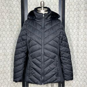 Nautica Detachable Hood Water Resistant Puffer Jacket
